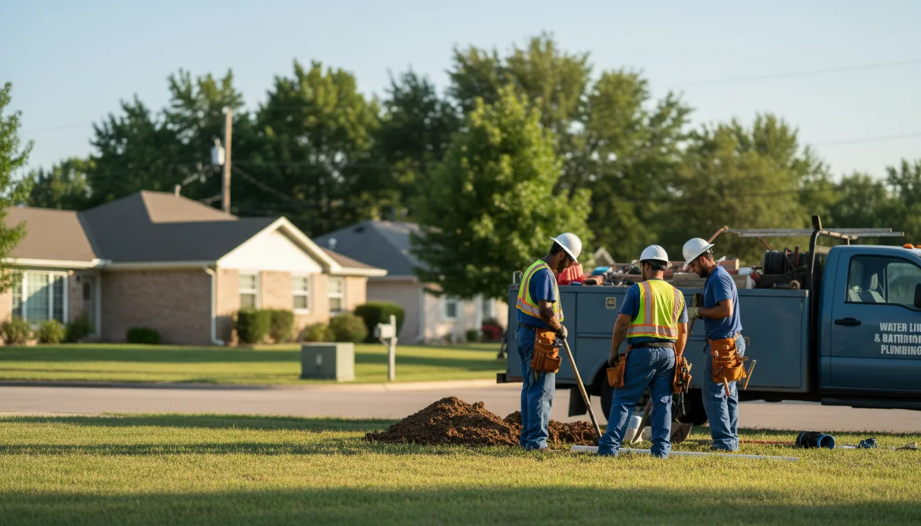 Residential water line and bathroom plumbing service in Picher, OK